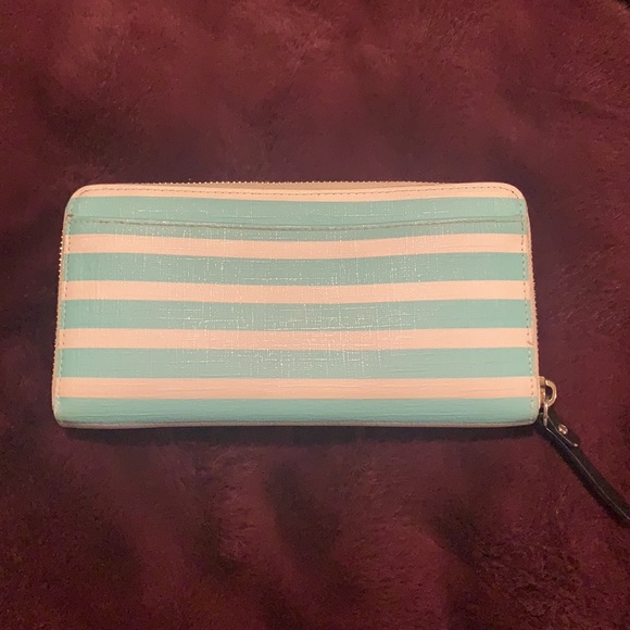 Kate Spade Blue Striped Zip Wallet - Picture 3 of 14